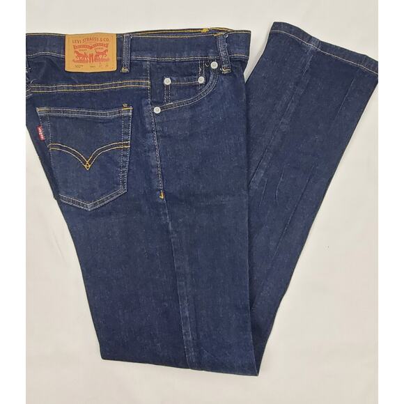Levis Boys 502 Regular Taper Jeans Size 14 27x29 Dark Wash - Picture 6 of 6